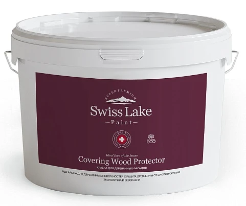 Фасадная краска Swiss Lake Covering Wood Protector база C 9 л