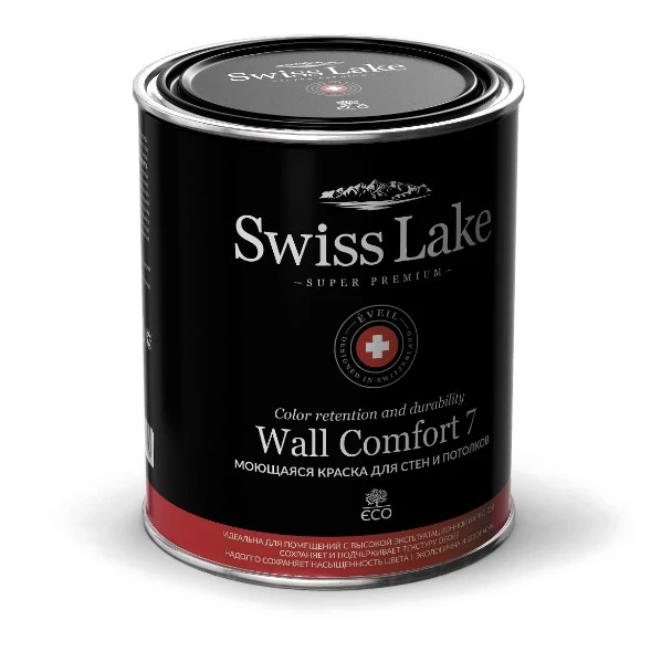 Интерьерная краска Swiss Lake Wall Comfort 7 A моющаяся 400 мл