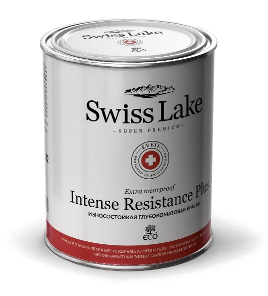 Интерьерная краска Swiss Lake Intense Resistance Plus износостойкая база C 2.7 л