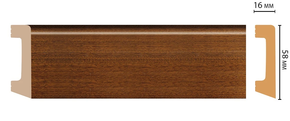Плинтус Decomaster (2400x58x16) D234-75