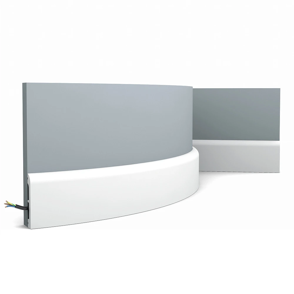 Гибкий плинтус Orac Decor (2000x75x13) Белый SX183F Cascade