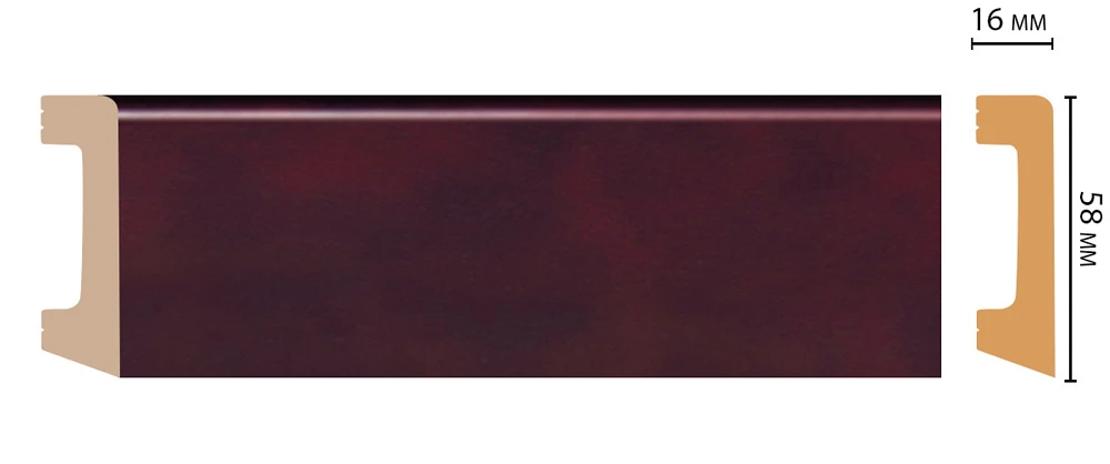 Плинтус Decomaster (2400x58x16) D234-62